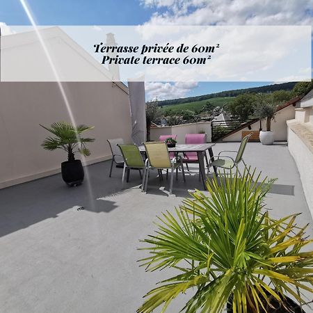 BNB EPERNAY Terrasse 86 - Terrasse privée Vue sur le Vignoble Extérieur photo